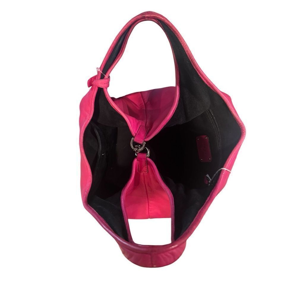 LOEWE Melon Pink Nappa Lambskin Leather Soft Hobo Bag Calle Tote Handbag Small - Picture 12 of 12